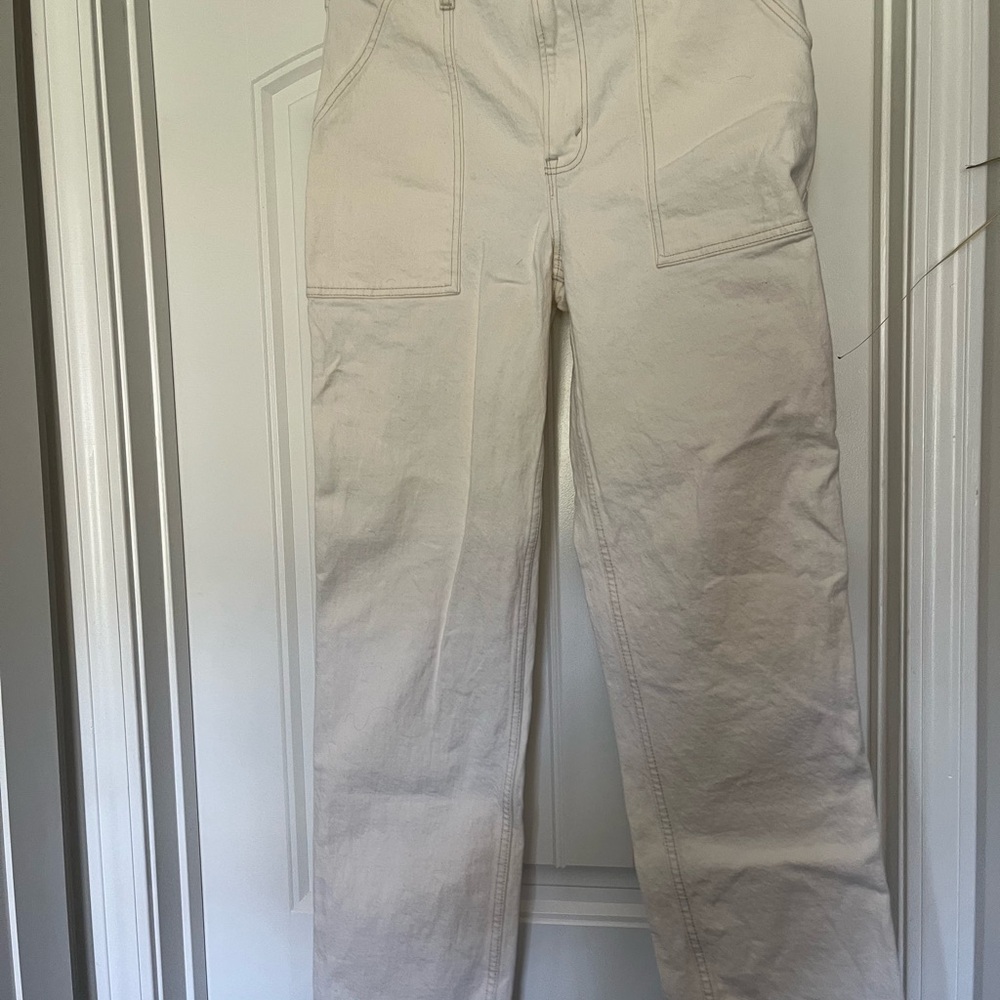 Abercrombie & Fitch Ultra High Rise Pants - Cream